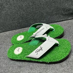 Reef Mulligan Flip Flops womens8.5/mens 7 NWT Golf Sandals Novelty Beach Shoes